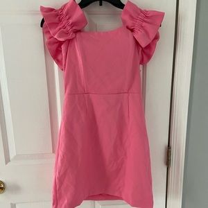 Pink Off Shoulder Dress
